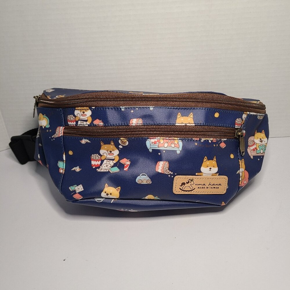 Kawaii Corgi Dog Uma Hana Fannypack Purse Bag 12'' Long